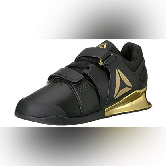 Reebok Other - Reebok Legacy Lifter Black Gold Powerlifting Shoes. Size 9